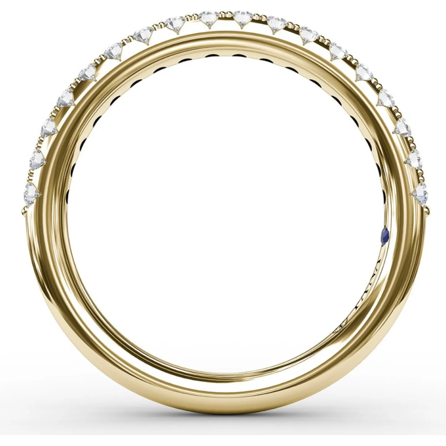 Fana 14K Yellow Gold Pave Diamond Wedding Band