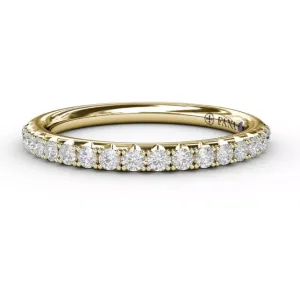 Fana 14K Yellow Gold Pave Diamond Wedding Band