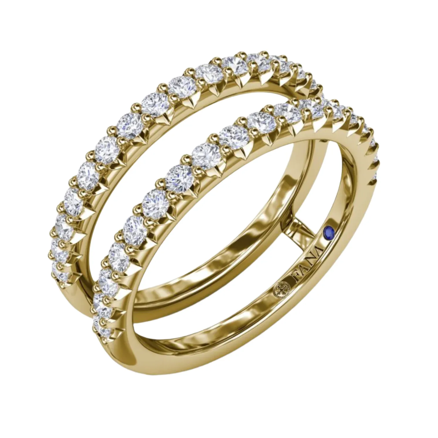 Fana 14K Yellow Gold Petite Diamond Insert Ring