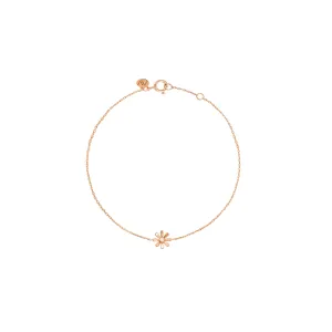 Flower Power 18K Rose Gold Bracelet w. Diamond