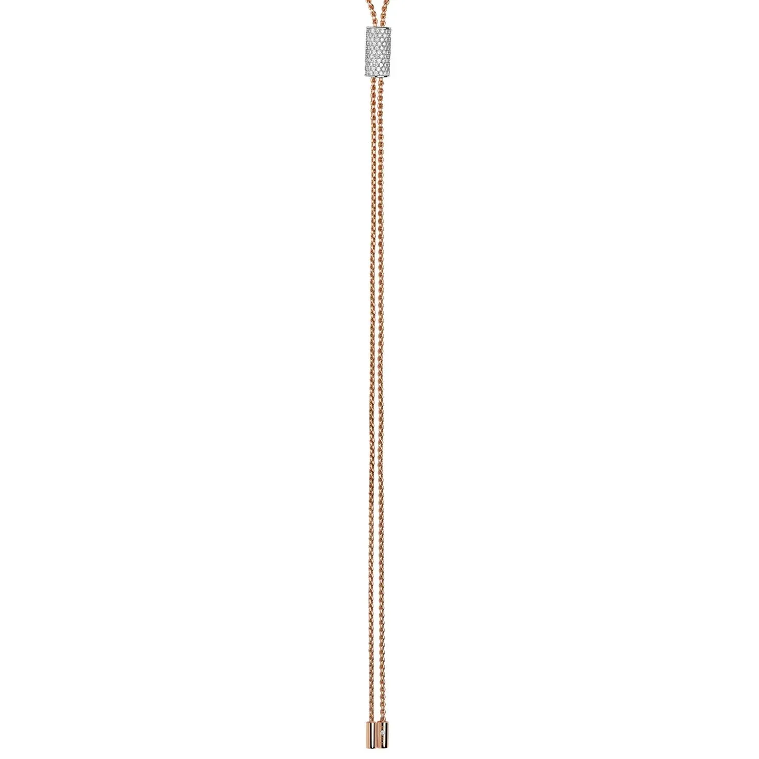 Fope 18ct Rose Gold 1.06ct Diamond Aria Lariat Necklace