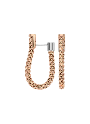 Fope 18ct Rose Gold Essentials Flex'it Mesh Chain Earrings