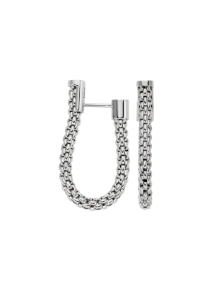 Fope 18ct White Gold Essentials Flex'it Mesh Chain Earrings