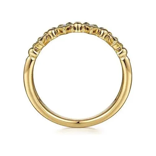Gabriel 14K Yellow Gold Bujukan Diamond Easy Stackable Ring