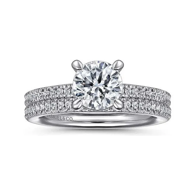 Gabriel "Amena" 14K White Gold Diamond Solitaire Engagement Ring