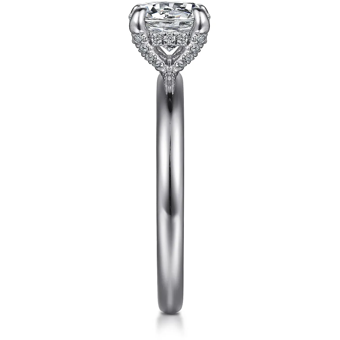 Gabriel "Daniele" 14K White Gold Diamond Basket Solitaire Engagement Ring