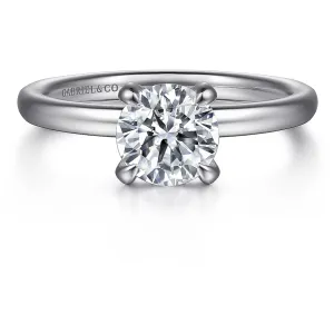 Gabriel "Daniele" 14K White Gold Diamond Basket Solitaire Engagement Ring