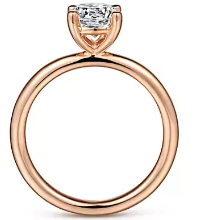 Gabriel "Lark" 14K Rose Gold Solitaire Engagement Ring