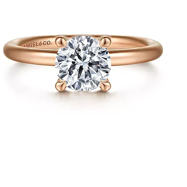 Gabriel "Lark" 14K Rose Gold Solitaire Engagement Ring