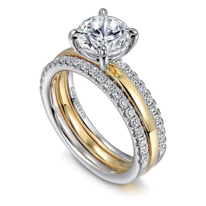Gabriel "Reba" 14K Two-Tone Polished & Diamond Engagement Ring