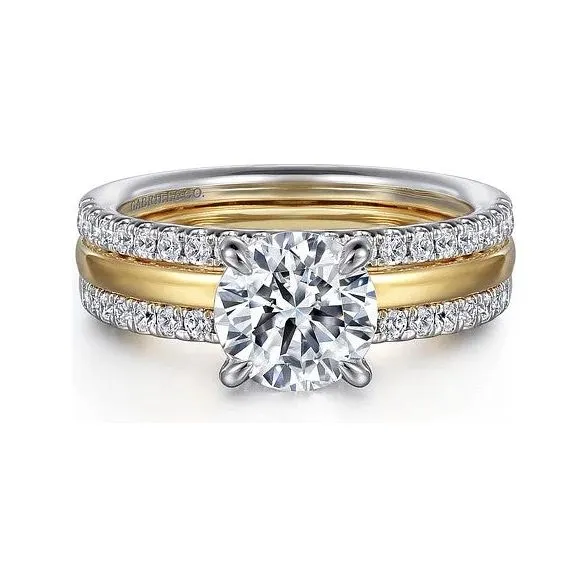 Gabriel "Reba" 14K Two-Tone Polished & Diamond Engagement Ring
