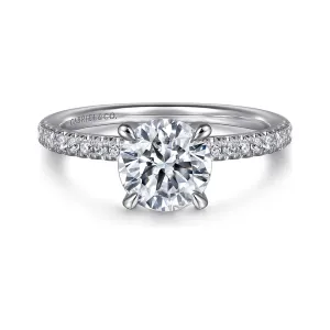 Gabriel "Stasia" 14K White Gold Round Diamond Engagement Ring
