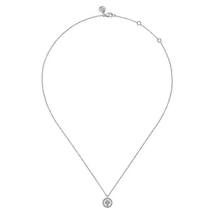 Gabriel Silver Bujukan Diamond Cross Pendant Necklace