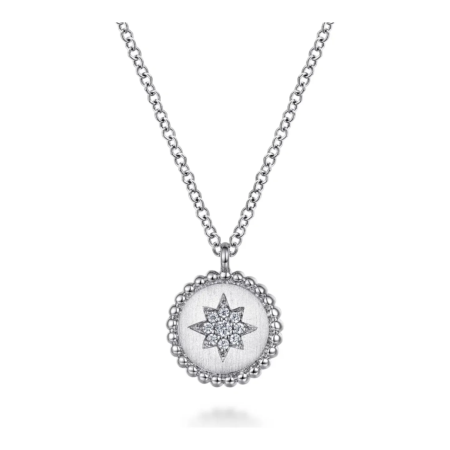 Gabriel Silver Bujukan Diamond Star Pendant Necklace