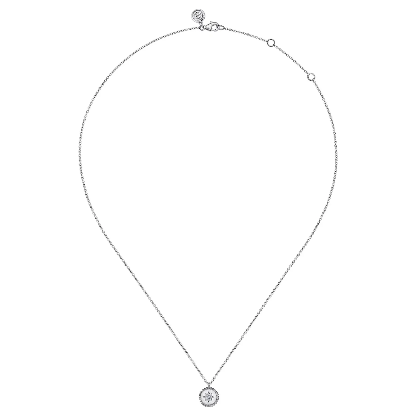 Gabriel Silver Bujukan Diamond Star Pendant Necklace