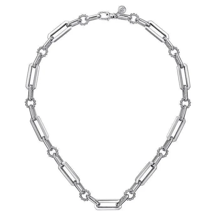 Gabriel Silver Paperclip Chain with Bujukan Connectors
