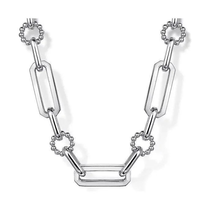 Gabriel Silver Paperclip Chain with Bujukan Connectors