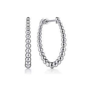 Gabriel Sterling Silver Bujukan Graduated 30mm Classic Hoop Earrings