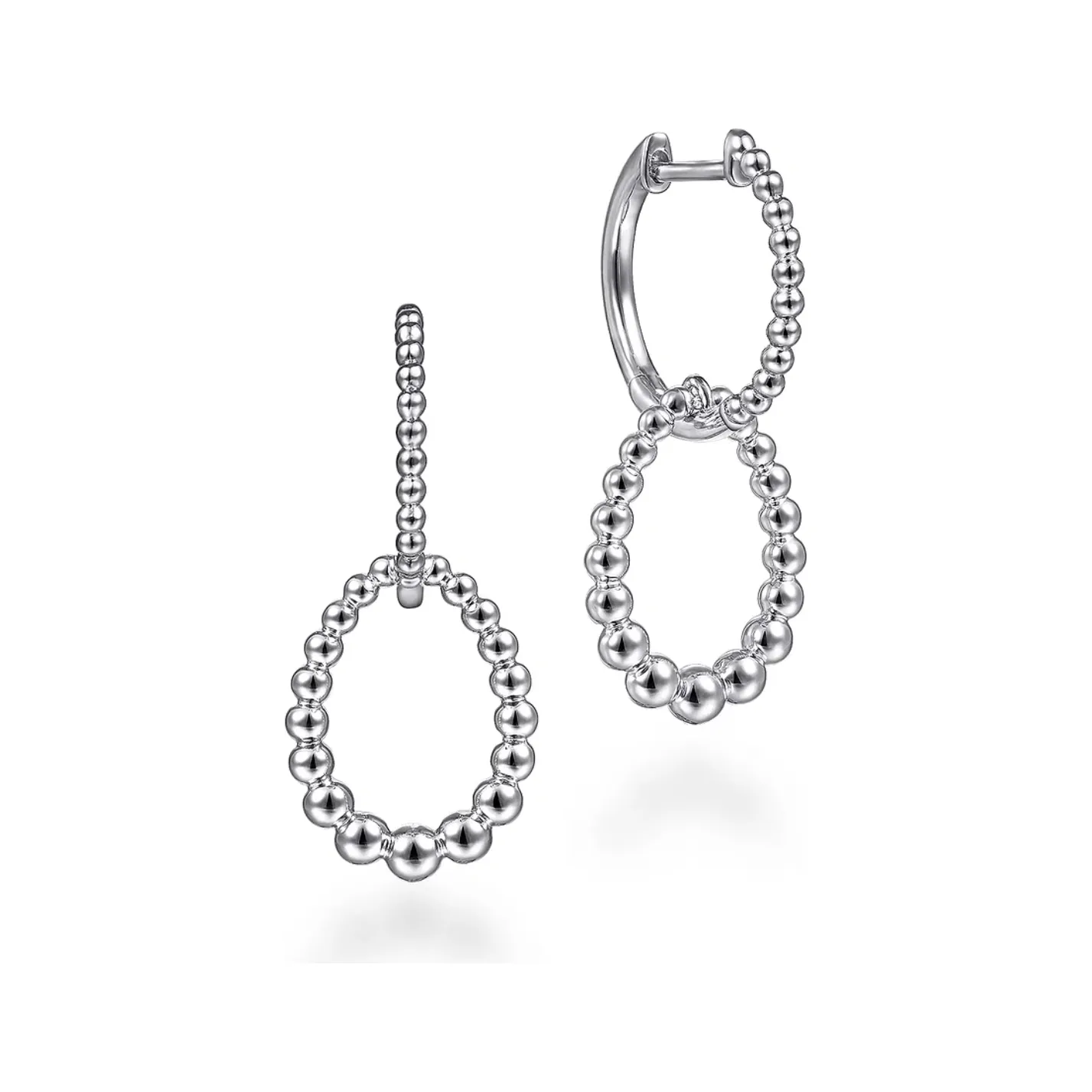 Gabriel Sterling Silver Bujukan Huggie Drop Earrings