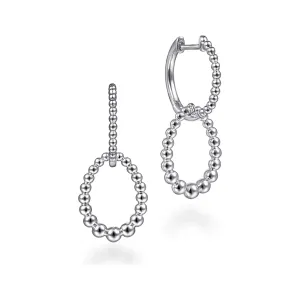 Gabriel Sterling Silver Bujukan Huggie Drop Earrings
