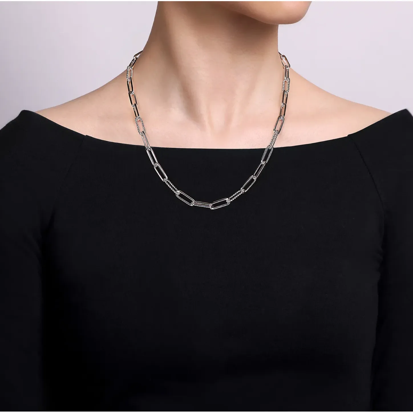 Gabriel Sterling Silver Y Chain Necklace