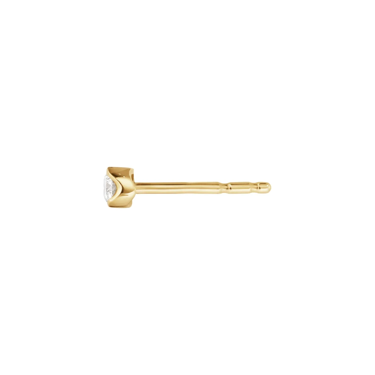 Georg Jensen Signature 18ct Yellow Gold 0.05ct Diamond Stud Earring Single Piece