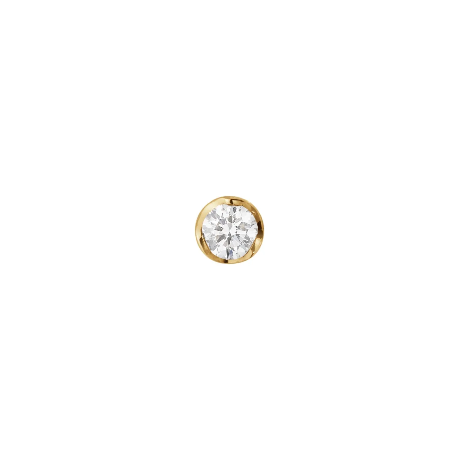 Georg Jensen Signature 18ct Yellow Gold 0.05ct Diamond Stud Earring Single Piece