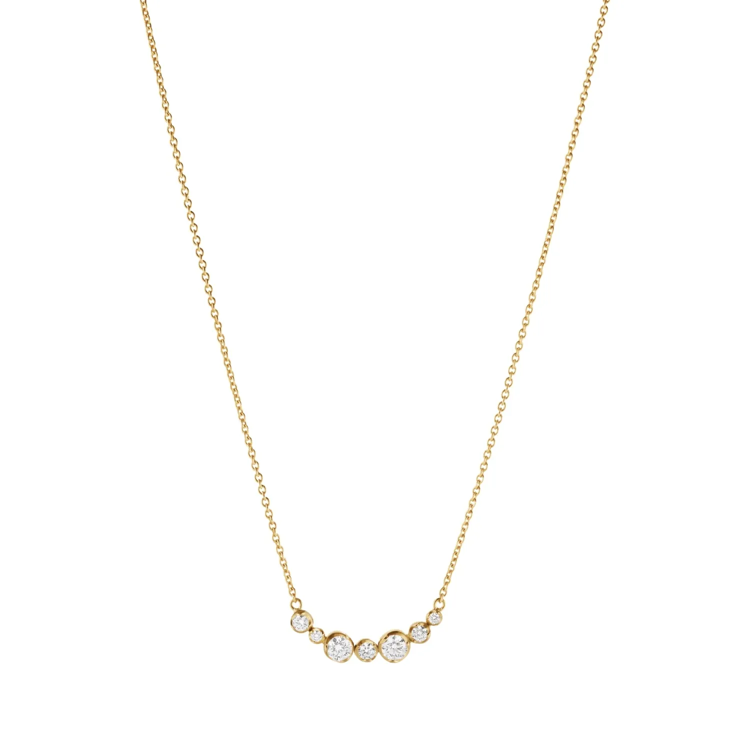 Georg Jensen Signature 18ct Yellow Gold 0.22ct Diamond Necklace