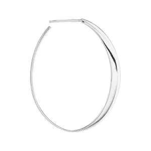 Glow Medium Silver Hoop