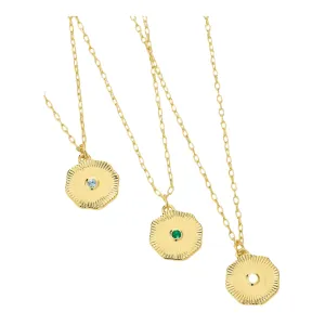 Gorjana Gold Birthstone Coin Necklace