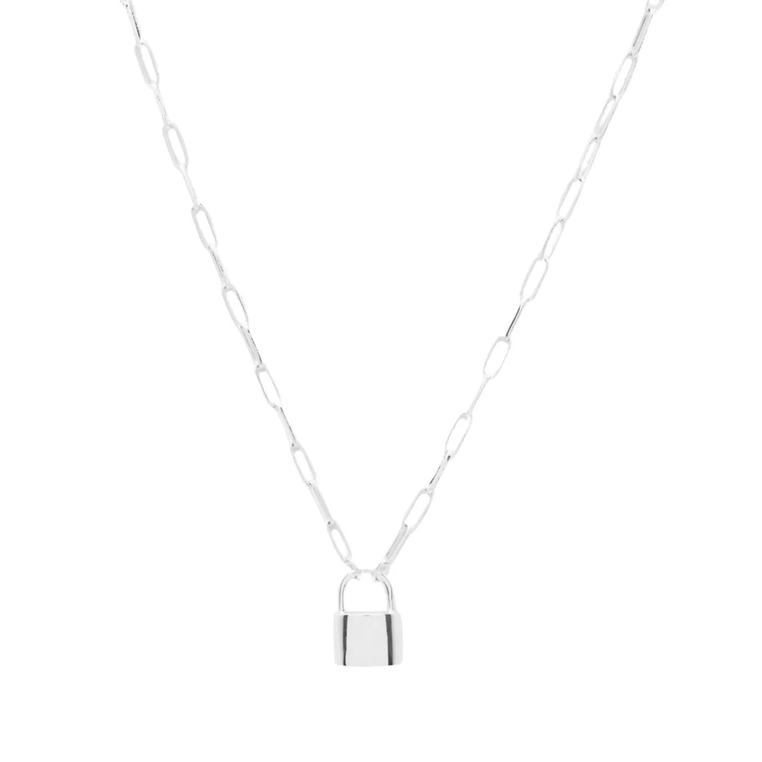 Gorjana Silver Kara Padlock Necklace