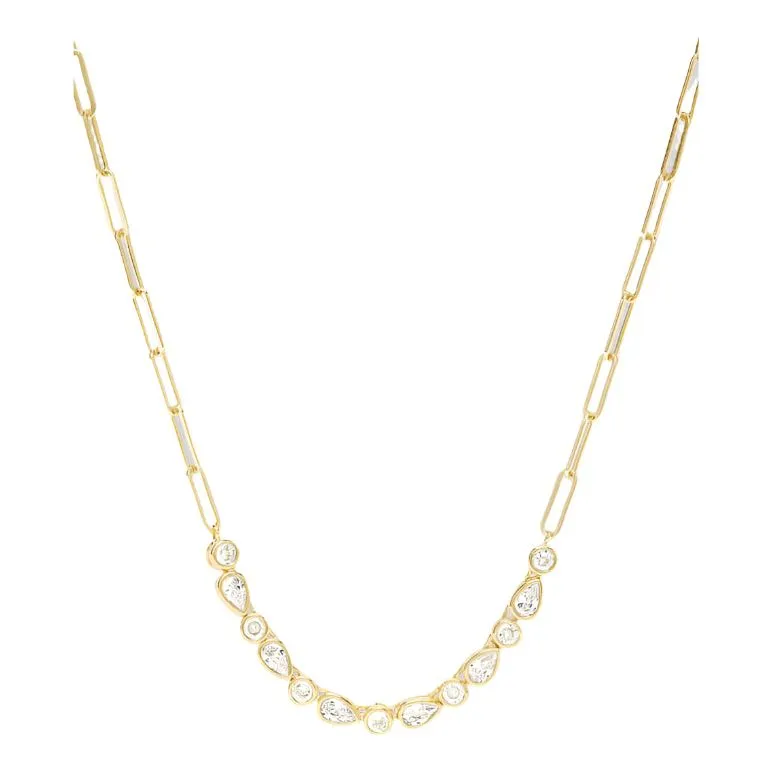 Isla Gold Graduated Samantha Tennis Necklace