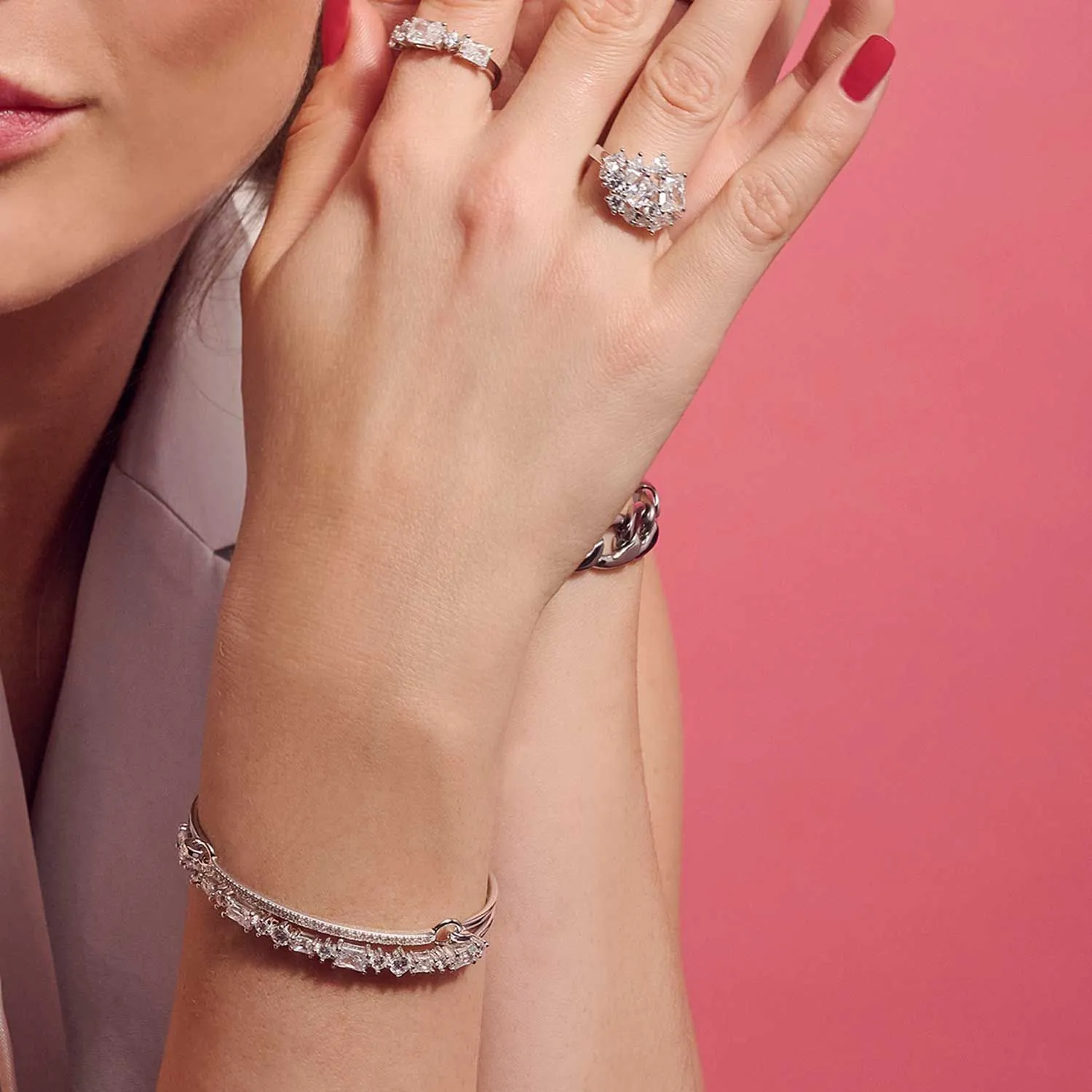 Ivrea Silver Bracelet w. Zirconias