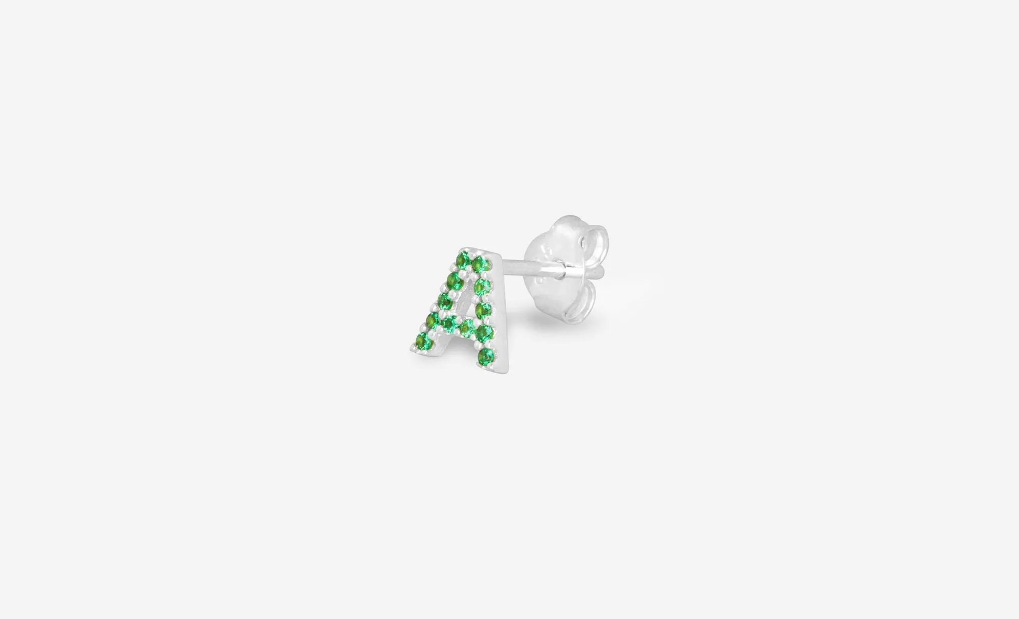 IX A Silver Stud w. Zirconia