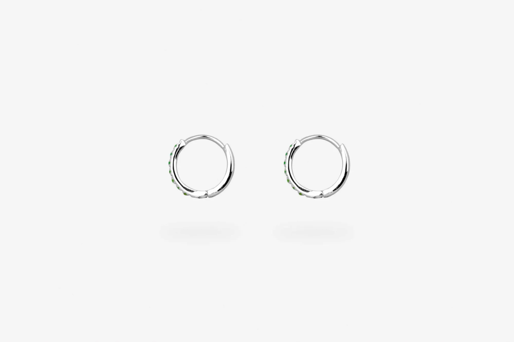 IX Billy Silver Hoop w. Zirconia