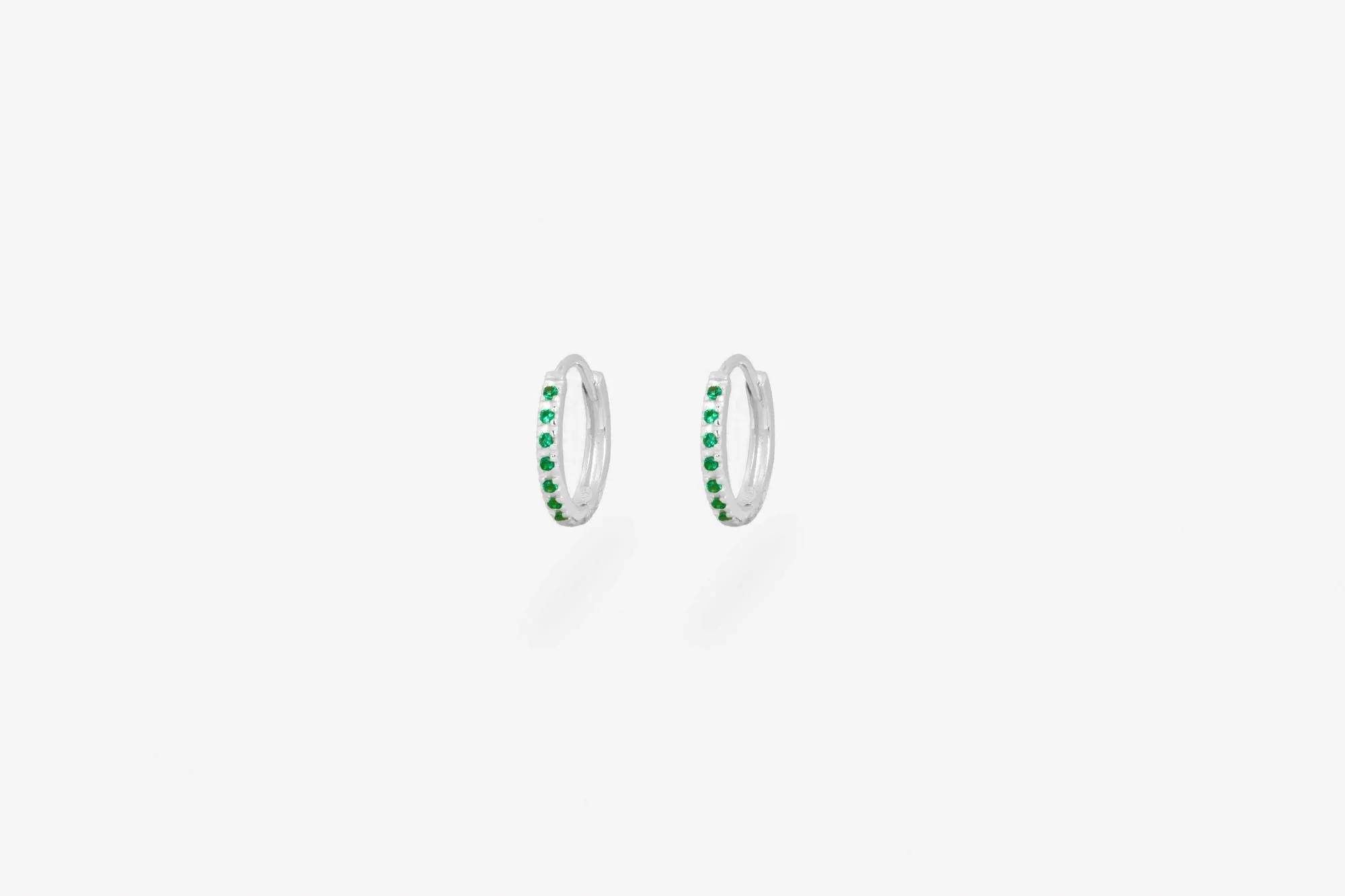 IX Billy Silver Hoop w. Zirconia