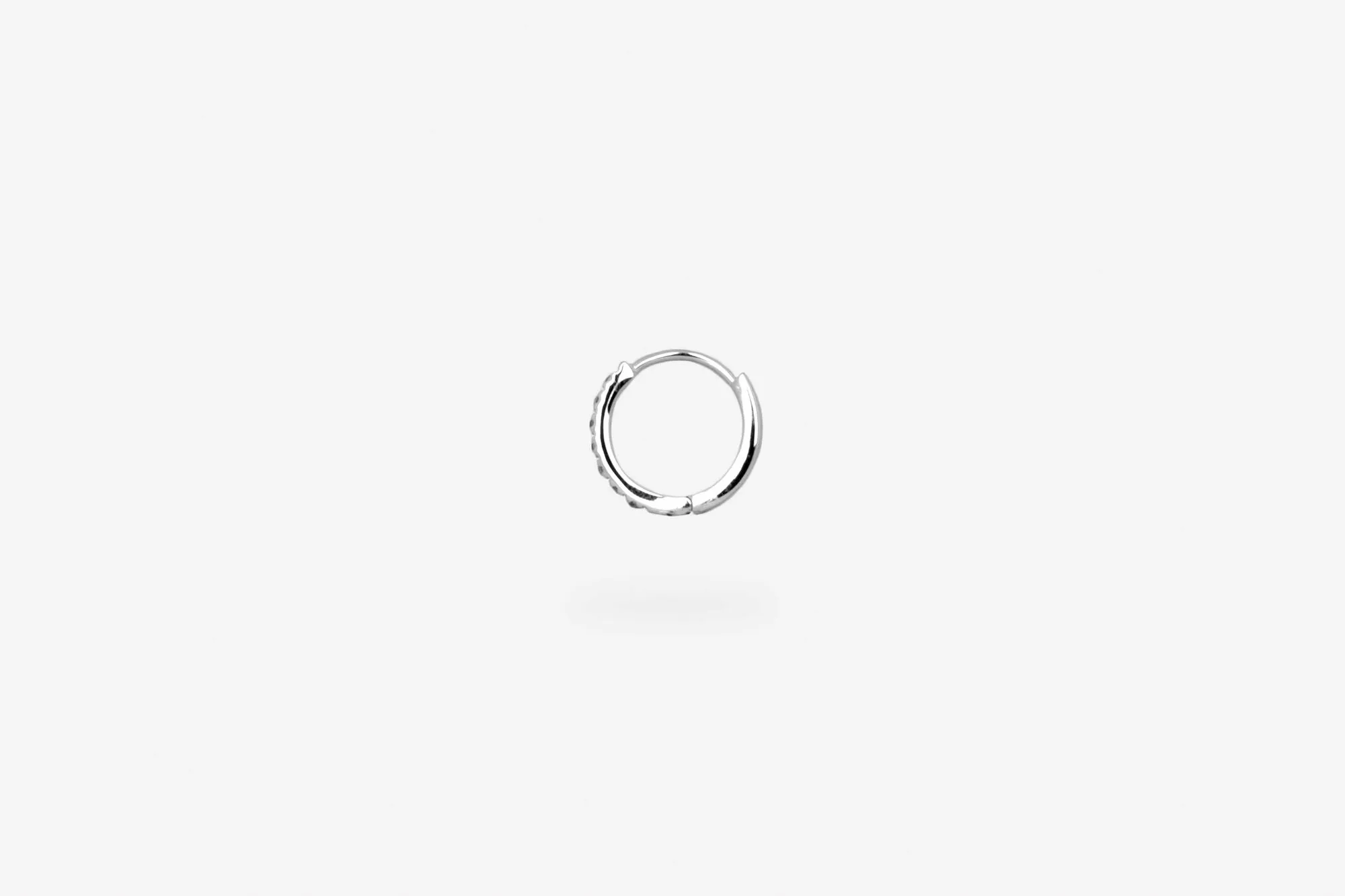 IX Billy Silver Hoop w. Zirconia