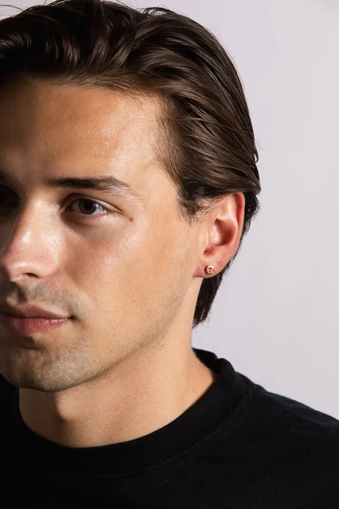 IX C 22K Gold Plated Stud