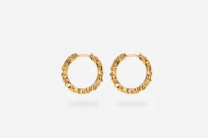 IX Crunchy Edge Gold Plated Hoop