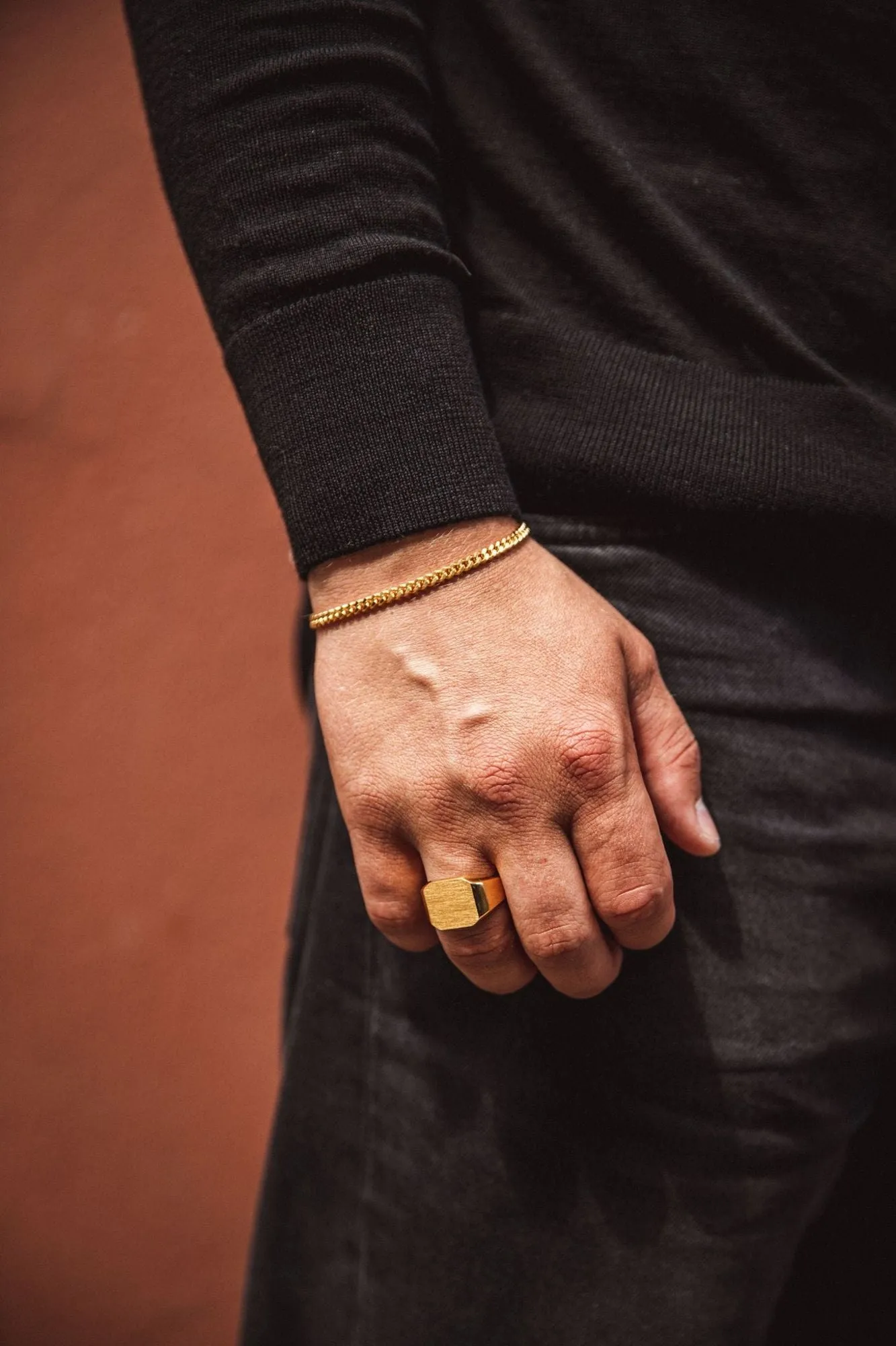 IX Curb Gold Plated Bracelet