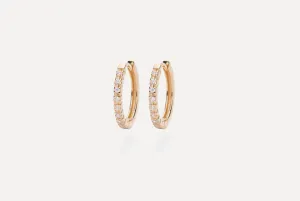 IX Eternity Diamonds 14K Gold Hoops