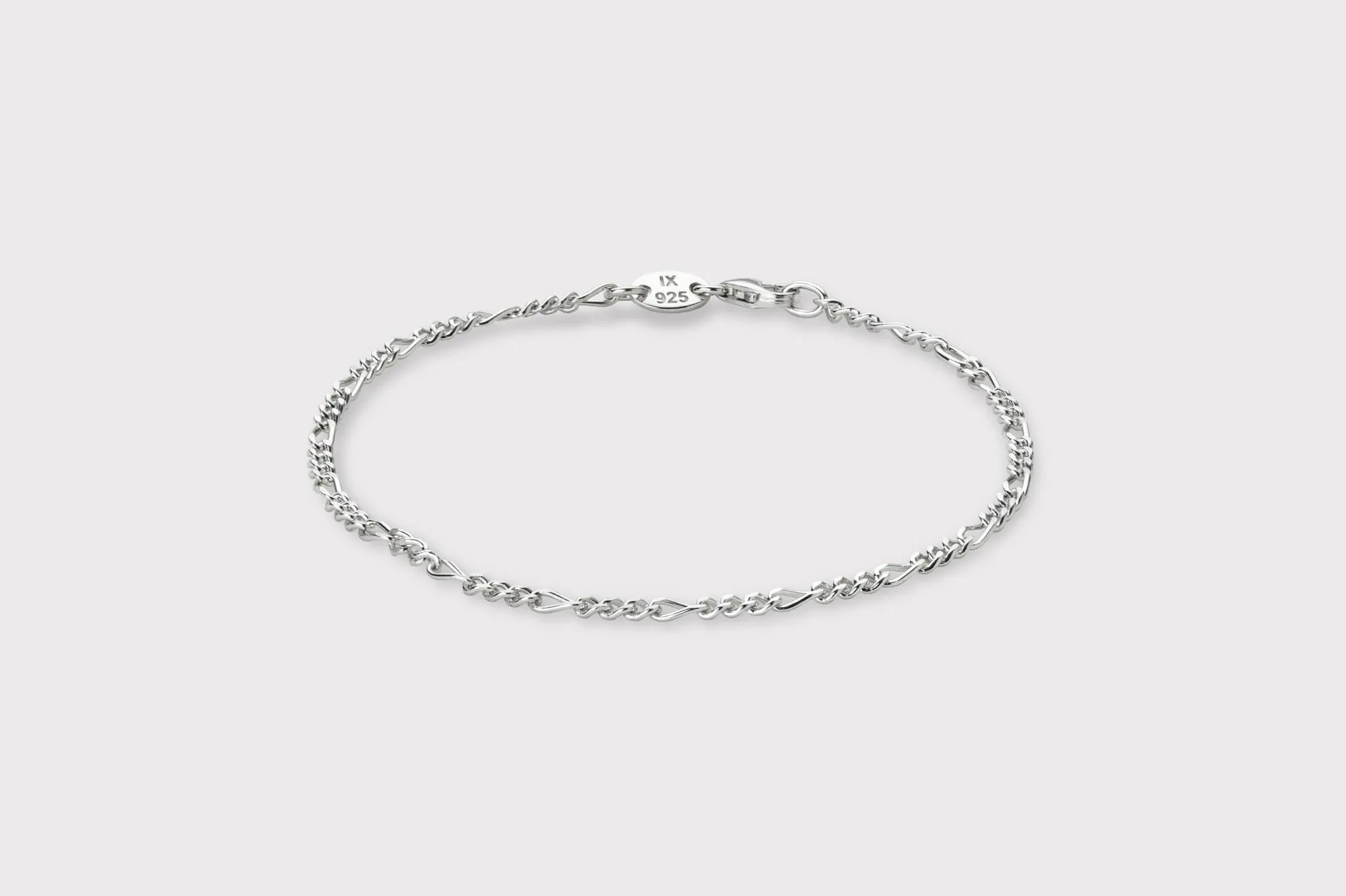IX Figaro Silver Bracelet
