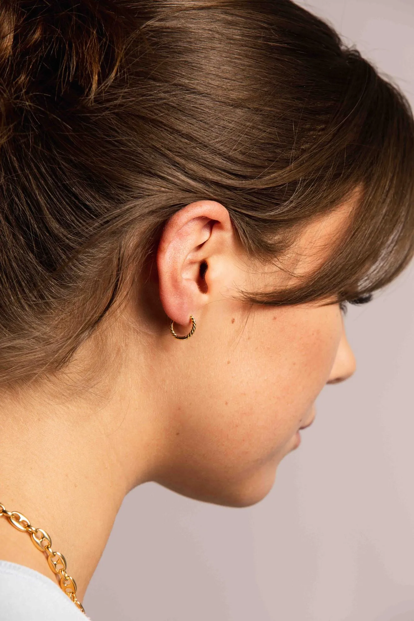 IX Frej 22K Gold Plated Hoop