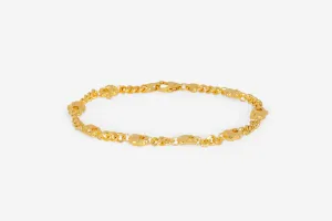 IX Rock Curb Gold Plated Bracelet