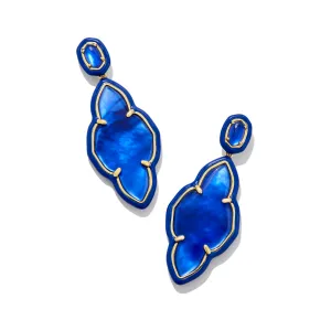 Kendra Scott Gold Abbie Gold Enamel Frame Statement Earrings