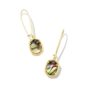 Kendra Scott Gold Daphne Wire Drop Earrings in Abalone Shell