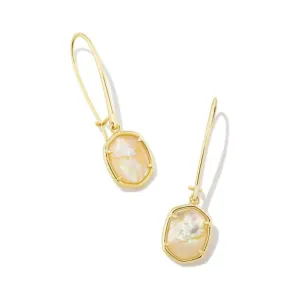 Kendra Scott Gold Daphne Wire Drop Earrings in Iridescent Abalone