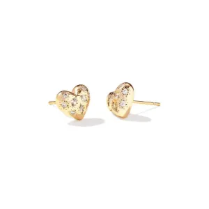 Kendra Scott Gold Holland Heart Stud Earrings