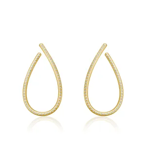 Kharisma Galaxy Large 18K Gold Earrings w. Diamond