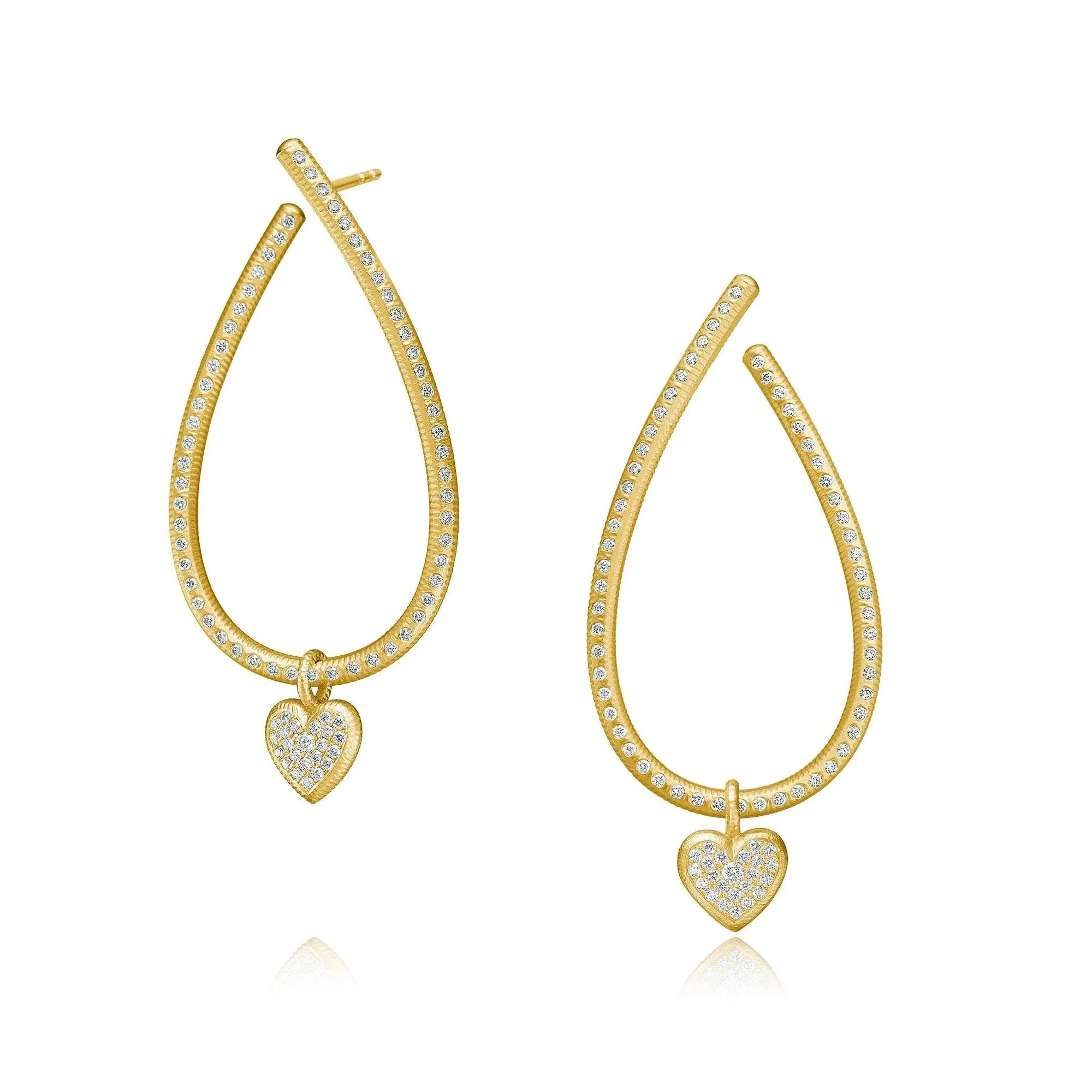 Kharisma Galaxy Large 18K Gold Earrings w. Diamond